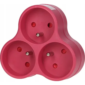 Elektrická zásuvka Orno růžový rozbočovač Elektrická Zásuvka rozbočka