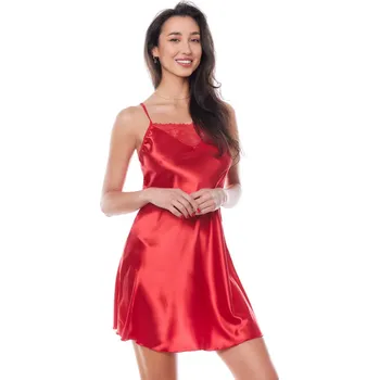 Dámská erotická košilka Saténová košilka Edith chemise red 3 - Anais Barva: červená, Velikost: L/XL