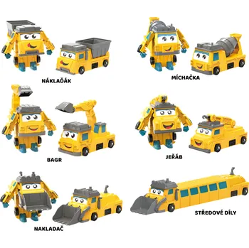 Díl pro stavebnice MAGBUILDER MAGCARS Na stavbě magnetická stavebnice 15 dílů