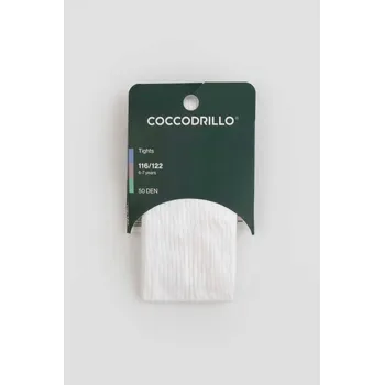 Punčocháče 50 DEN Bílé Dívčí 104/110 Coccodrillo ZC5