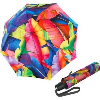 Deštník Knirps KNIRPS T.200 Medium Duomatic Palm Multicolor - elegantní plně automatický deštník