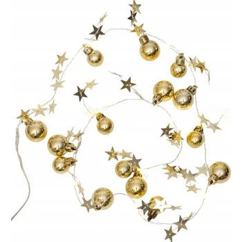 Vánoční dekorace Světelný řetěz Star Trading 90 cm na baterie zlatý