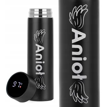 Termoska Termoska Smart LED Černá Termická | Dárek Ke Dni Učitelů | Anděl