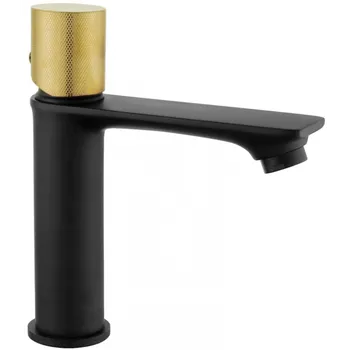 Vodovodní baterie Mexen Royo One baterie umyvadlová, černá/zlatá - 72201-75 Umyvadlové baterie