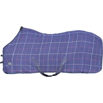 Jezdectví Lehká stájová deka HKM Waffle Look deep blue 115cm
