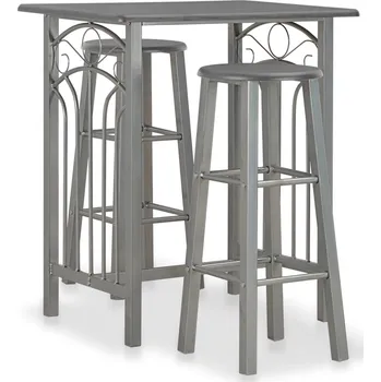 Zahradní sestava zahrada-XL 3dílný barový set dřevo a ocel antracitový 284397