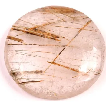 Přírodní kámen Kabošon Zelený Rutil č.6570 (31x7mm)