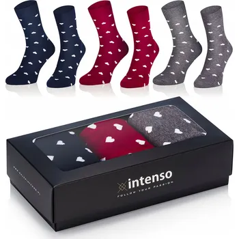 Pánské oblečení PÁNSKÉ PONOŽKY INTENSO 3 PÁRY DÁREK K VALENTÝNU PRO NĚJ Z_10 44-46