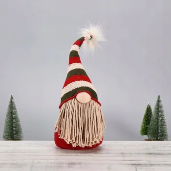 Vánoční dekorace Vánoční dekorace gnóm sedící červený s vousy 37x12x10 cm