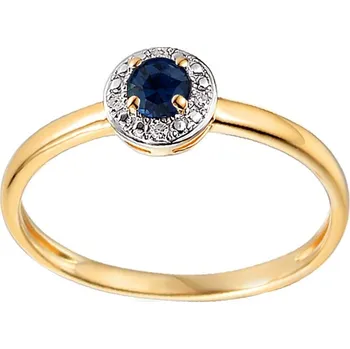 Prsten Prsten se safírem a diamanty Armonda IZBR586Z + dárkové balení LUXUS zdarma