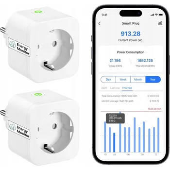 vypínač a zásuvka Elektrická Zásuvka dálkově ovládaná Meross bílá