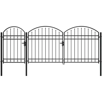 vidaXL Brána do zahrady s klenutým vrcholem 175 x 400 cm Ocel [144367]