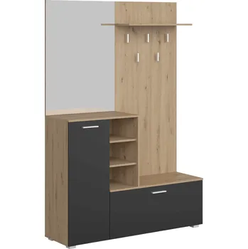 Předsíňová stěna Tempo Kondela Předsíňová sestava, dub artisan/grafit, VETLANDA