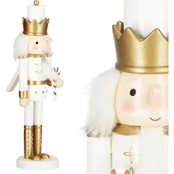 Vánoce Springos Louskáček - Král s hůlkou 30,5cm zlatý, vánoční dekorace