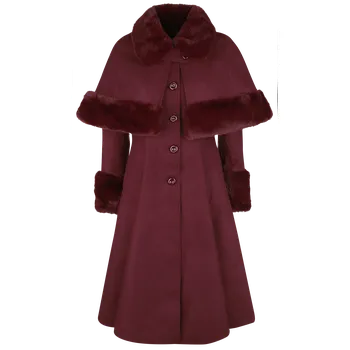 Dámský kabát Kabáty Gotika z Hell Bunny - Kabát Capulet - Ženy - červená