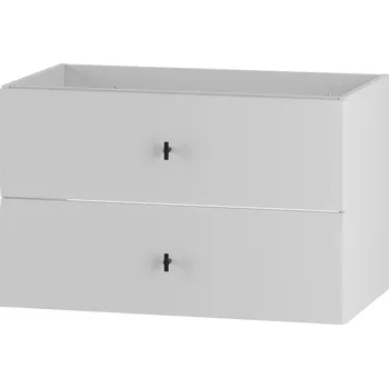 Koupelnový nábytek BÍLÁ Koupelnová Skříňka RAY 80 cm Závěsná 2 Zásuvky MDF Mat