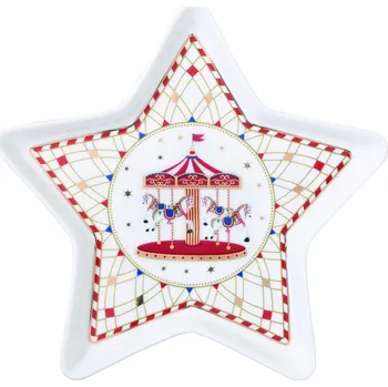 Talíř TALÍŘ MÍSA porcelánový VÁNOČNÍ 19,5 cm