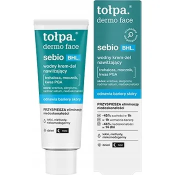 Pleťový krém TOŁPA Vodní krém-gel hydratační proti nedokonalostem sebio BHL 40 ml