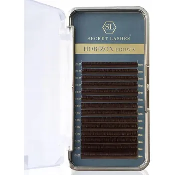 Umělé řasy Řasy Secret Lashes Horizon Dark Brown Mix D, 0.07, 8-14 mm