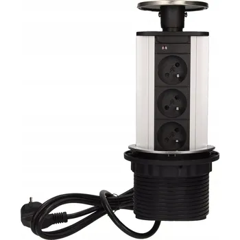 Elektrická zásuvka Zásuvka, Stolní elektrická lišta Orno černá