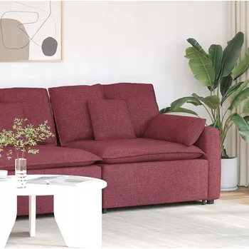 Pohovka Pohovka VidaXL 4104390 100 x 100 cm látka (100% polyester) červená