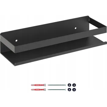 police Kovová police Domer 30 x 10 cm černá