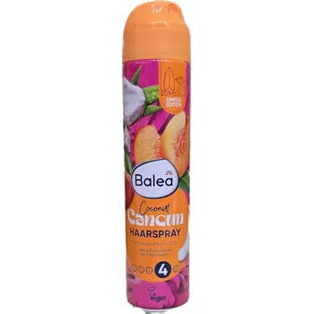 Stylingový přípravek BALEA COCONUT CANCUN LAK NA VLASY PRO VŠECHNY TYPY VLASŮ KOKOS A BROSKVE Č. 4