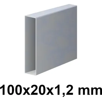 Stavební profil Pozinkovaný jeklový profil 100x20x1,2mm 2 m (JOKL-100x20x1.2-ZN-2)