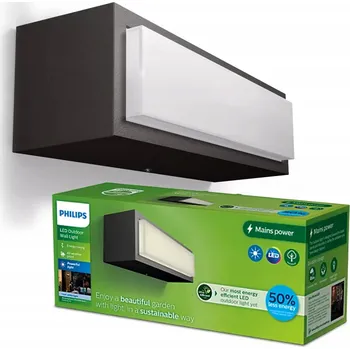 Nástěnné svítidlo Zahradní nástěnné svítidlo Philips šedé s integrovaným LED zdrojem 3,8 W