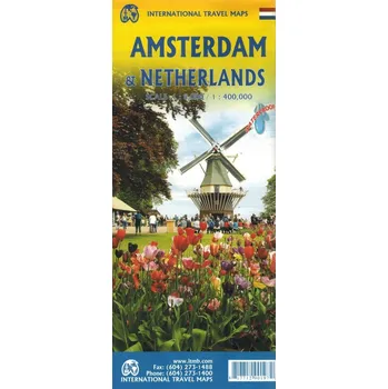 AMSTERDAM 1:8 000 NIDERLANDY 1:400 000 mapa ITMB 2021 Kolektivní práce