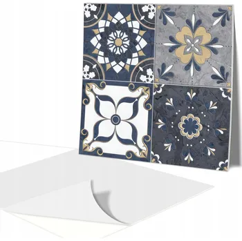 Dlažba Samolepicí vinylové obklady / dlaždice na zeď – dekorace do kuchyně, léto, 9 ks