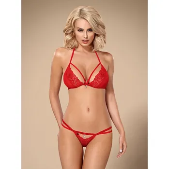 Dámská erotická souprava Set 838-SET red - Obsessive Barva: červená, Velikost: L/XL