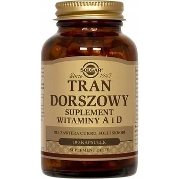 Doplněk stravy Solgar Olej z tresčích jater (vitamín A a D) 100 kapslí