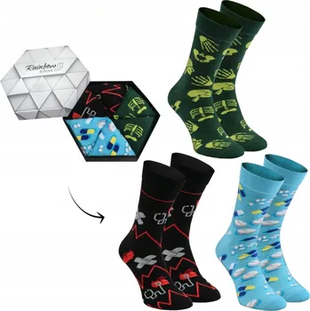 Pánské ponožky Barevné ponožky DOCTOR SOCKS vel. 36-40 PÁNSKÉ
