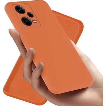 Pouzdro na mobilní telefon Zadní Kryt RCBR pro Xiaomi Redmi Note 12 Pro 5G SILICON CASE oranžový