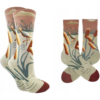 Dámské ponožky MARILYN Dámské Ponožky bavlna dlouhé SL F45 FLORA JEZIORO CZAPLE 36-40