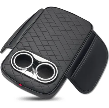 Ochranný autopotah Camerazar Autopotah na loketní opěrku s držáky nápojů a kapsou, prošívaná ekokůže