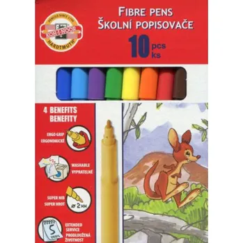 Fixy popisovače školní fixy, barevný fix, tenký fix do Koh-I-Noor 10 ks