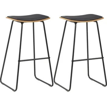 Stolička zahrada-XL Barové stoličky 2 ks černé umělá kůže 280078