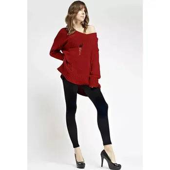 Dámské punčochy Dámské legíny Gracja 200 DEN - 5 (XL) / malinová