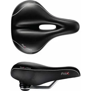 Sedlo na kolo Sedlo VELO PROX s elastomery VL-6103 D2 /s otvorem/ černé GEL