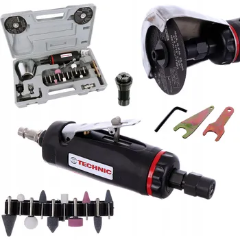 přímá bruska PNEUMATICKÁ STOPKOVÁ BRUSKA SE SADOU ŘEZACÍCH KOTOUČŮ V KUFRU