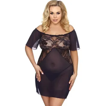 Dámská noční košile Krásná košilka Gorgeous+ Venea - Anais Barva: tmavě modrá, Velikost: 5XL/6XL