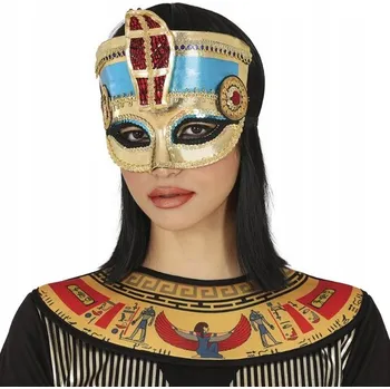 Karnevalová maska Maska na obličej Guirca PLASTOVÁ MASKA zlatá