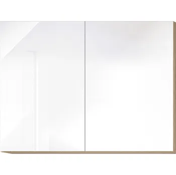 Kuchyňská skříňka Tempo Kondela Horní skříňka G 80, vysoký bílý lesk/dub sonoma, LINE