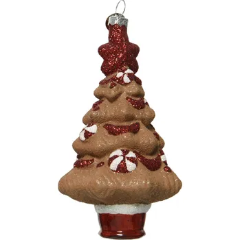 Vánoční dekorace Vánoční Koule zdobená perníkem 11,5 cm 1 ks