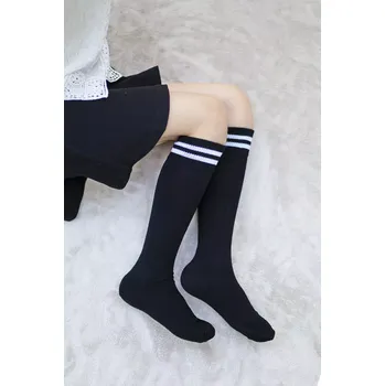 Dámské punčochy Dětské podkolenky Two lines - 32-34 / černá