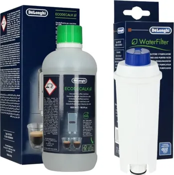 Příprava kávy DeLonghi DLS C002 vodní filtr 1 ks + DeLonghi EcoDecalk odvápňovač 500 ml 1 ks