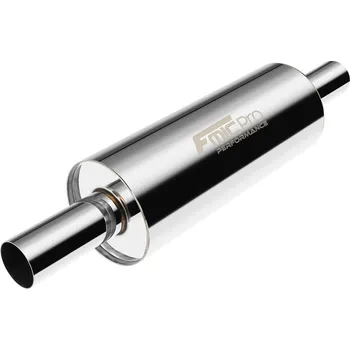 Výfuková trubka Tlumič výfuku kulatý 425mm vstup/výstup 76mm/102mm