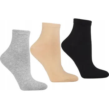 Dámské ponožky Dámské klasické Nad Kotník Ponožky tlumené, 3 kusy MORAJ 35-38